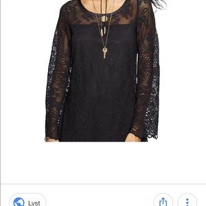 Lace denim and supply black dress